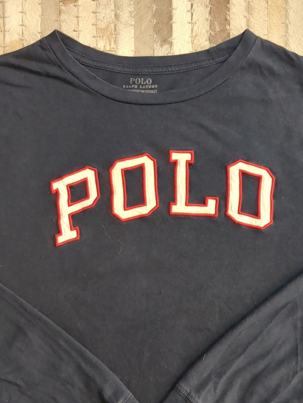 Polo Ralph Lauren Boys USA Flag Long Sleeve Navy Tee Boys XL - Picture 4 of 6